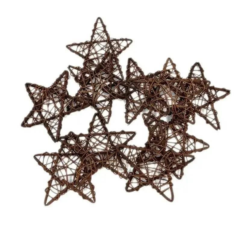 Rattan Sterne Tischdekoration 10er Pack (verschiedene Varianten) - Kochschein