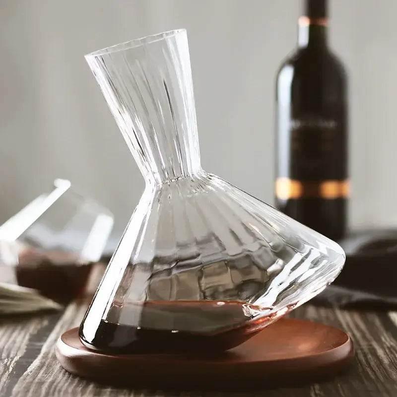 Exklusiver rotierender Kristallglas Dekanter (1 Liter) - Kochschein