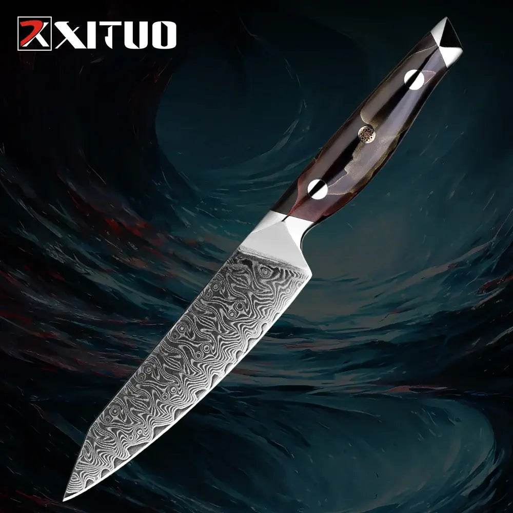 XITUO Exklusives Küchenmesser Set | 67-Lagen Damast (Einzeln oder Sets) - Kochschein