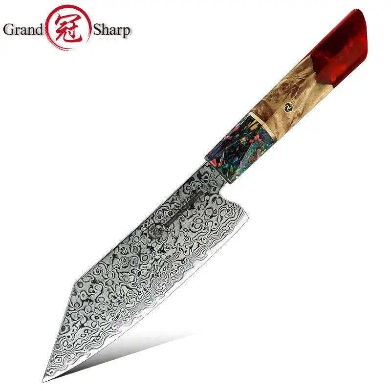 GRANDSHARP Japanisches Bunka Damastmesser 14 cm | 67-Lagen - Kochschein