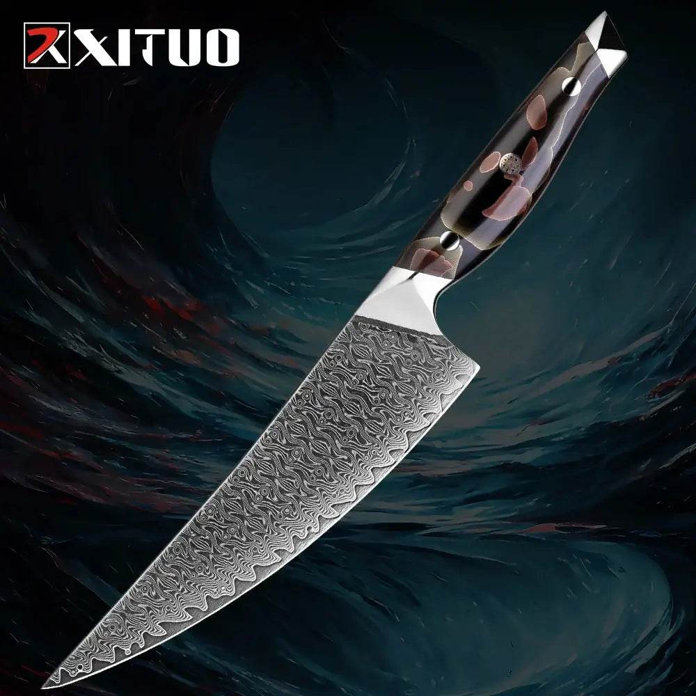 XITUO Exklusives Küchenmesser Set | 67-Lagen Damast (Einzeln oder Sets) - Kochschein