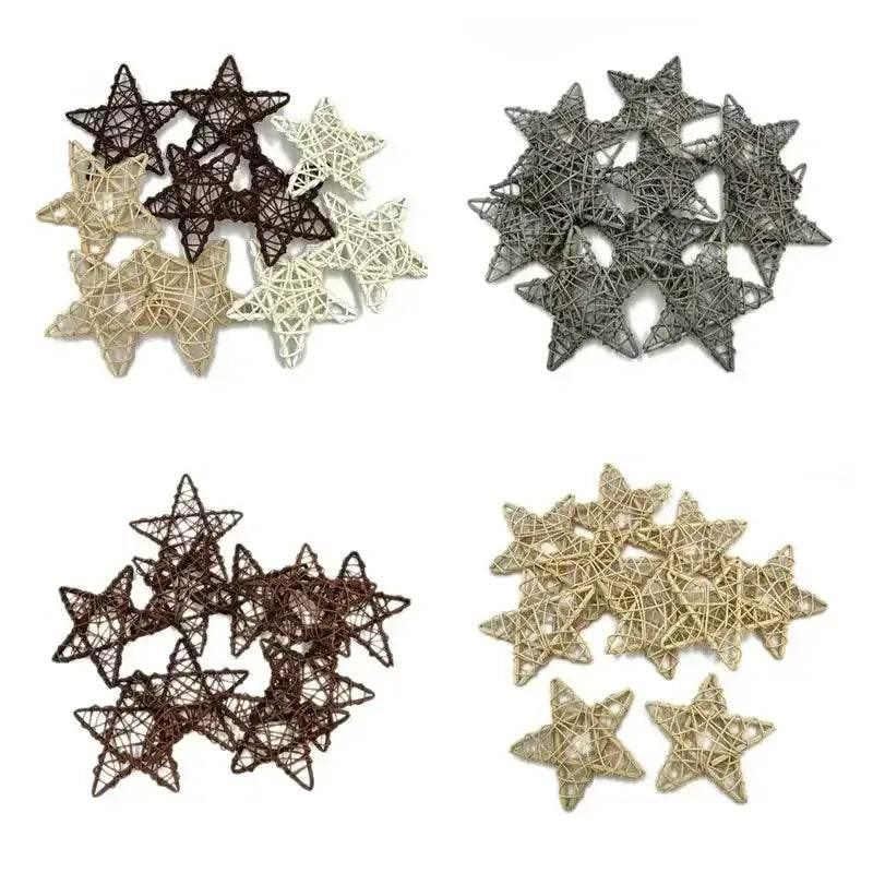 Rattan Sterne Tischdekoration 10er Pack (verschiedene Varianten) - Kochschein