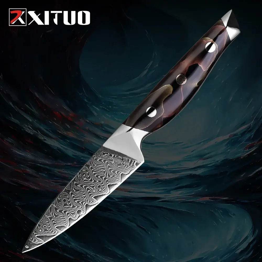 XITUO Exklusives Küchenmesser Set | 67-Lagen Damast (Einzeln oder Sets) - Kochschein