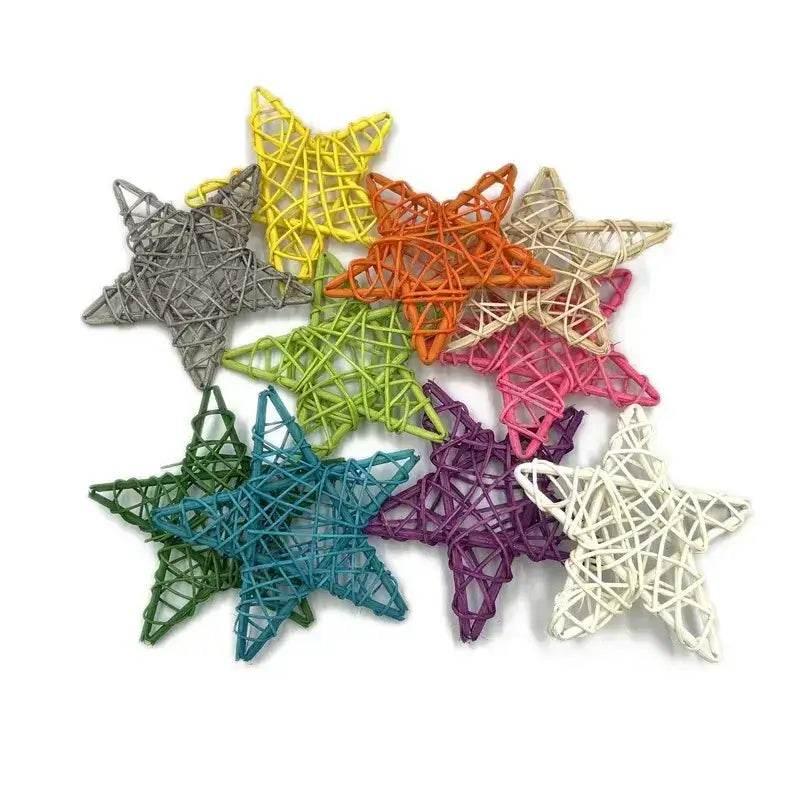 Rattan Sterne Tischdekoration 10er Pack (verschiedene Varianten) - Kochschein
