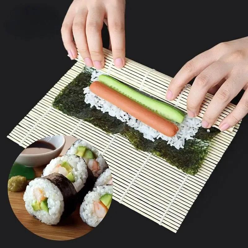 Sushi Rolle - Matte aus hochwertigem frischem Bambus - Kochschein