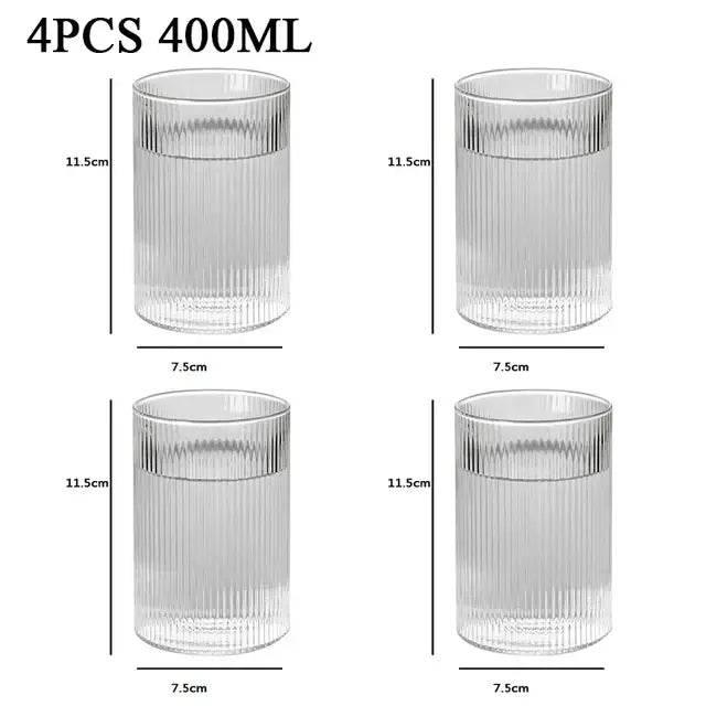 TINYI Wunderschönes bleifreies Trinkglas - Wasserglas (1/3/6er Set) - Kochschein