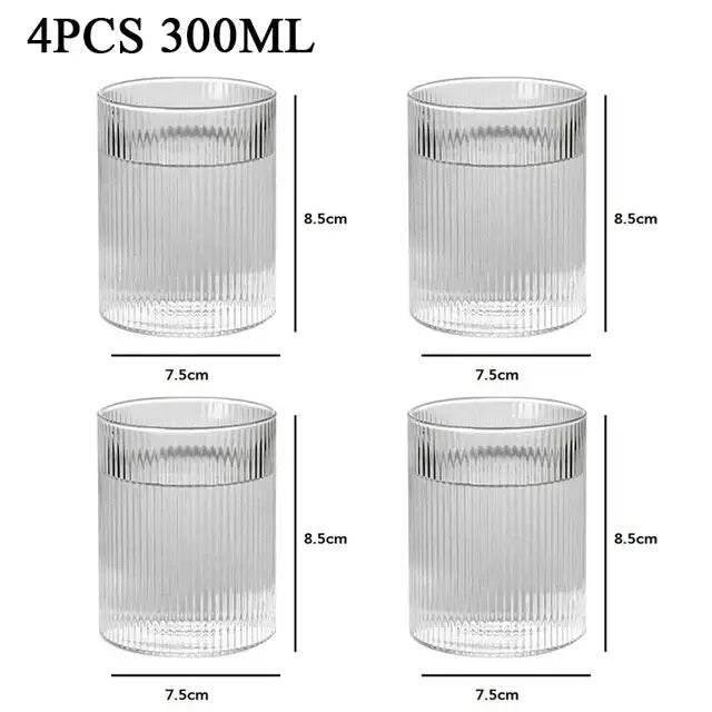TINYI Wunderschönes bleifreies Trinkglas - Wasserglas (1/3/6er Set) - Kochschein