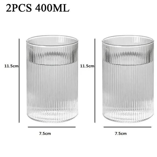 TINYI Wunderschönes bleifreies Trinkglas - Wasserglas (1/3/6er Set) - Kochschein