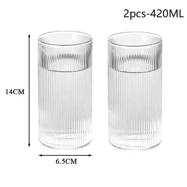TINYI Wunderschönes bleifreies Trinkglas - Wasserglas (1/3/6er Set) - Kochschein