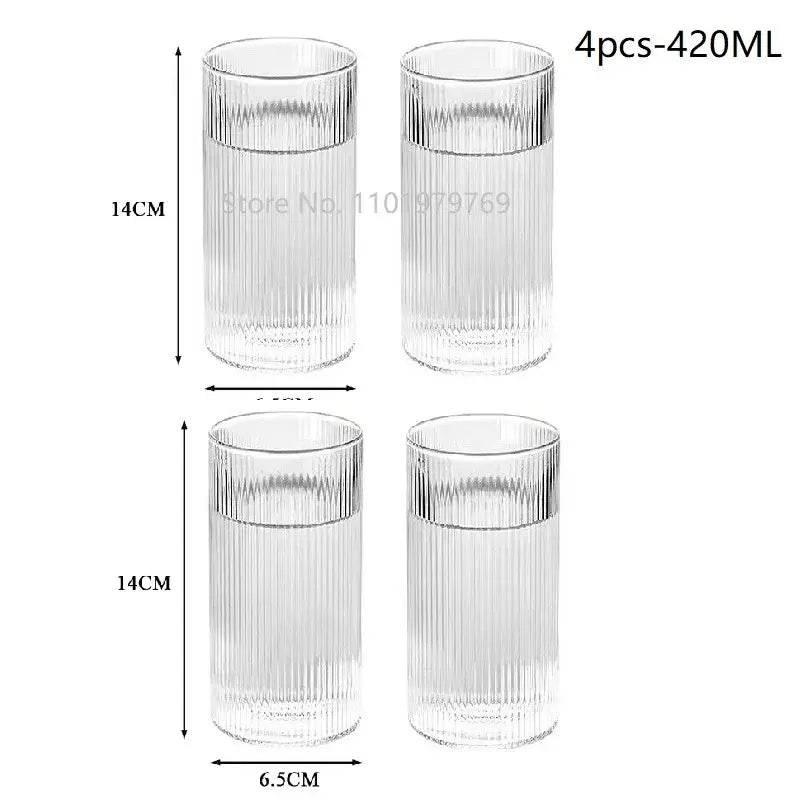 TINYI Wunderschönes bleifreies Trinkglas - Wasserglas (1/3/6er Set) - Kochschein