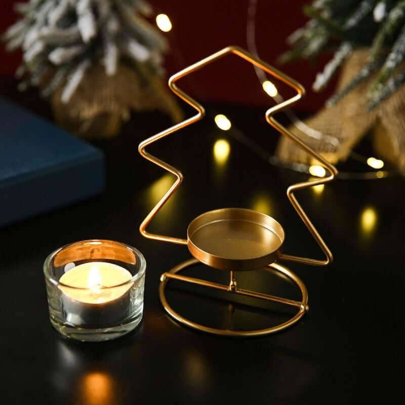 Wunderschöner Teelichthalter Gold Weihnachten (in drei Varianten) - Kochschein