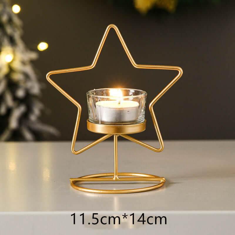 Wunderschöner Teelichthalter Gold Weihnachten (in drei Varianten) - Kochschein