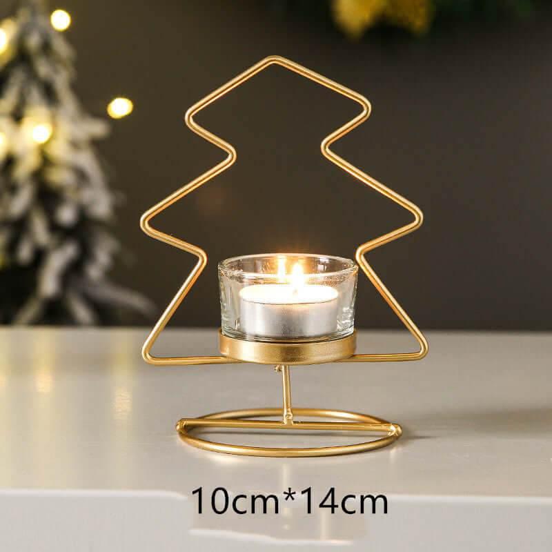 Wunderschöner Teelichthalter Gold Weihnachten (in drei Varianten) - Kochschein