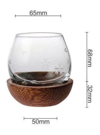 Whiskyglas SHAKER - mit Untersetzer aus Holz - Kochschein