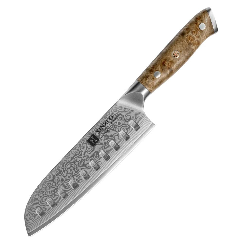 XINZUO Damastmesser Set - Yu-Series | 67 Lagen - Holzgriff (Einzeln oder Set) - Kochschein