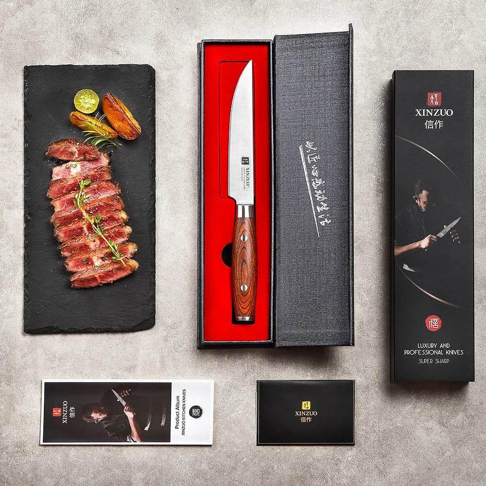 XINZUO Steakmesser Set aus Edelstahl (Einzeln oder 4er Set) - Kochschein