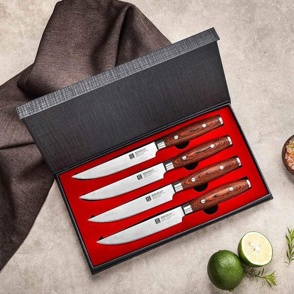 XINZUO Steakmesser Set aus Edelstahl (Einzeln oder 4er Set) - Kochschein