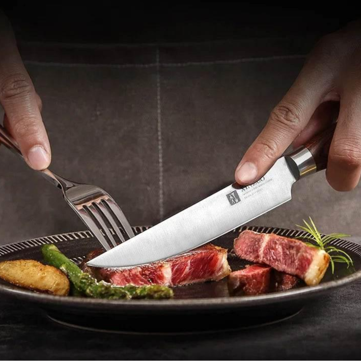 XINZUO Steakmesser Set aus Edelstahl (Einzeln oder 4er Set) - Kochschein