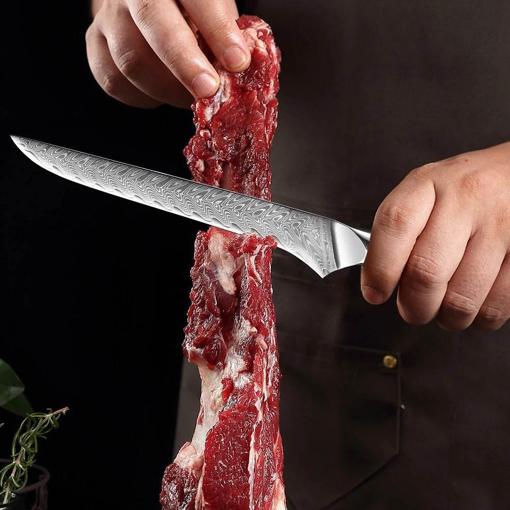 XITUO Chef Boning Damastmesser - 6 Zoll | 67-Lagen - Kochschein