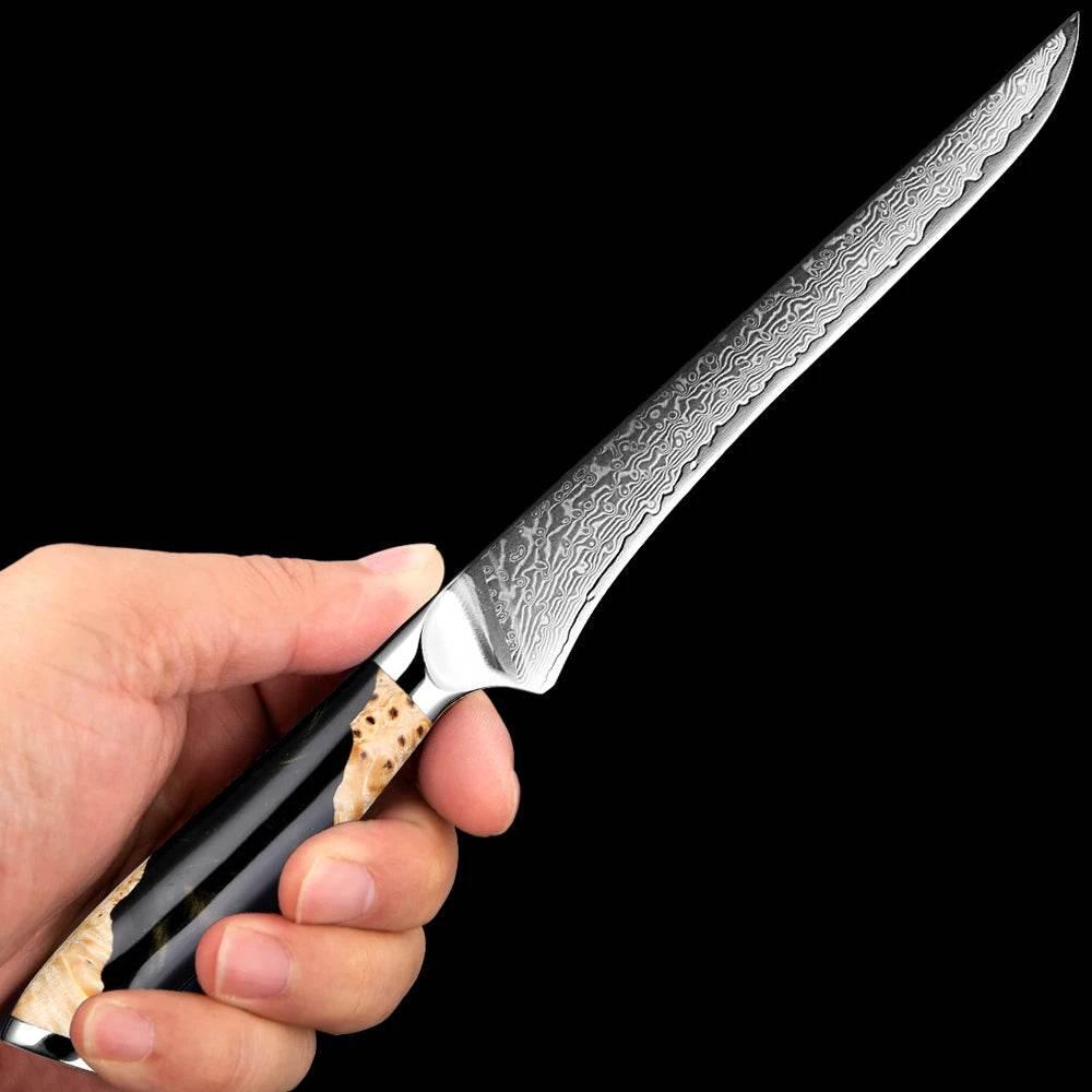 XITUO Chef Boning Damastmesser - 6 Zoll | 67-Lagen - Kochschein
