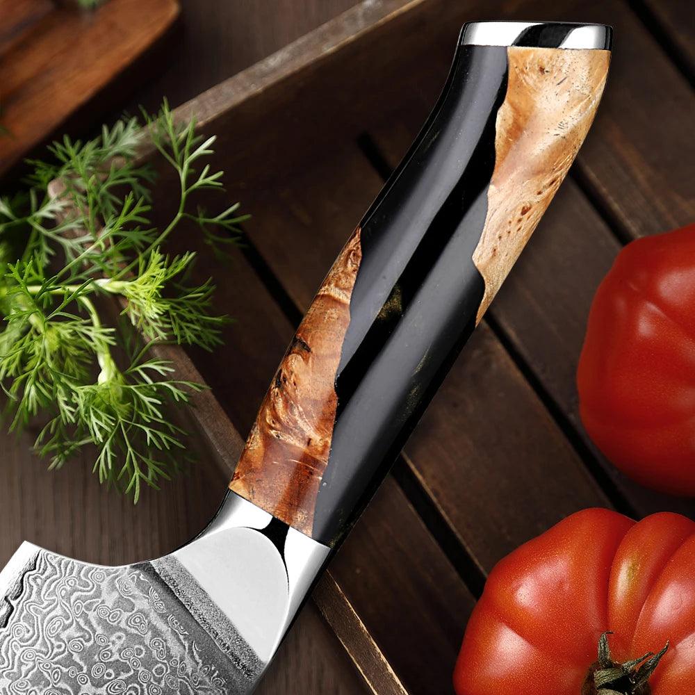 XITUO Japanisches Nakiri Damastmesser 7" | 67 Lagen Edelstahl VG10 - Kochschein