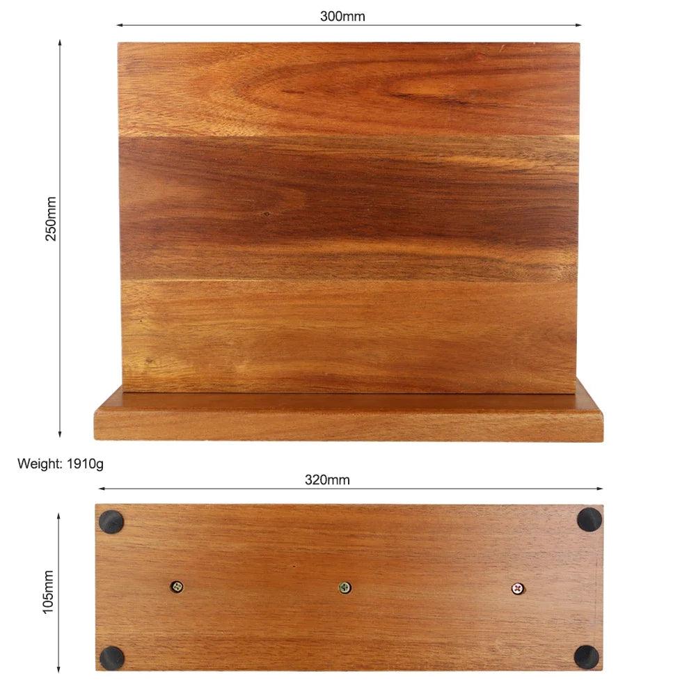 XITUO Doppelseitiger Magnetischer Messerblock Akazienholz - Kochschein