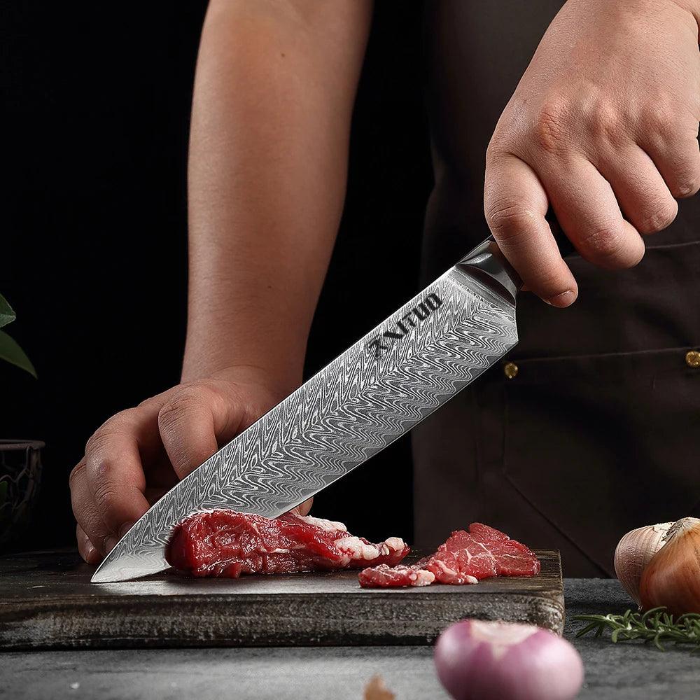 XITUO Premium Damastmesser Set - Art-Series | 67 Lagen (Einzeln oder 6er Set) - Kochschein