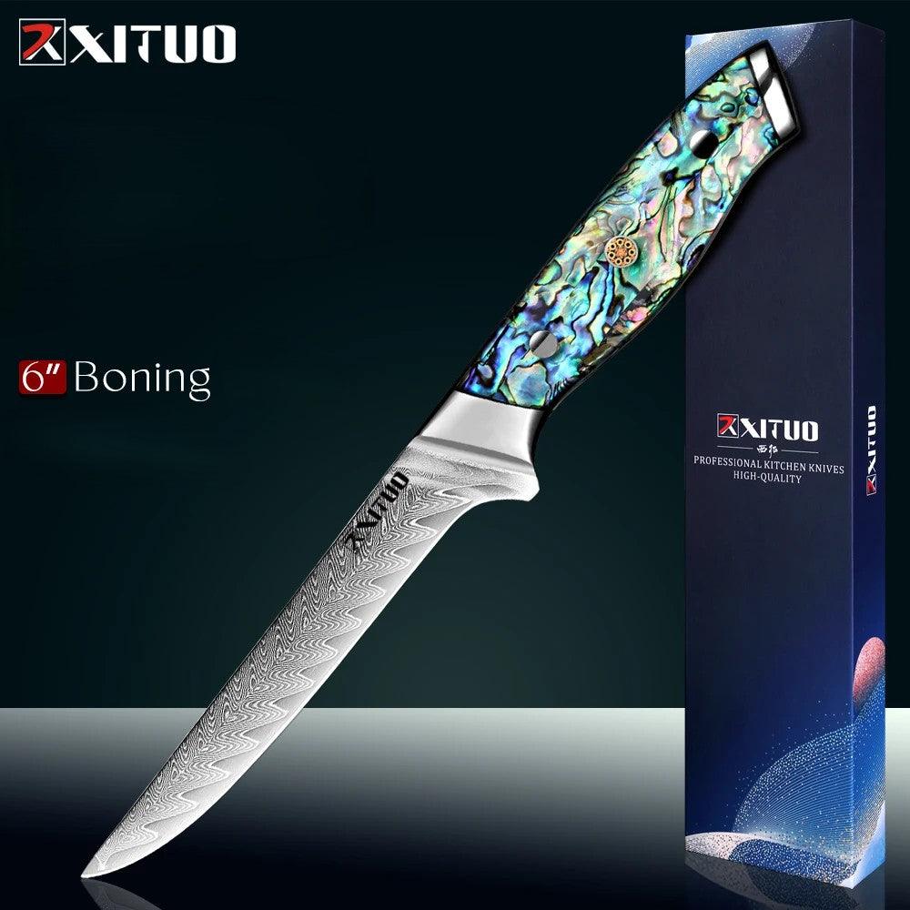 XITUO Premium Damastmesser Set - Art-Series | 67 Lagen (Einzeln oder 6er Set) - Kochschein