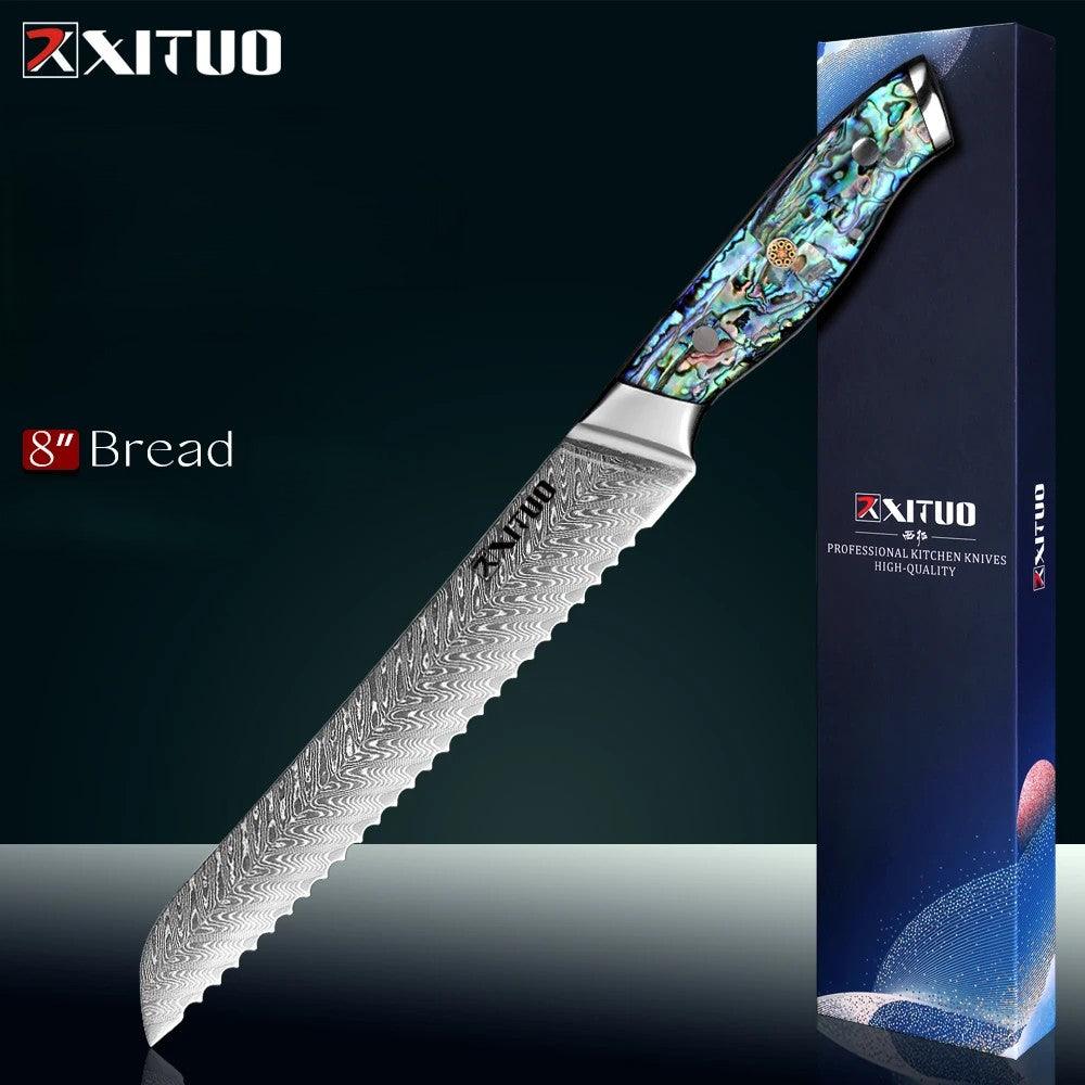 XITUO Premium Damastmesser Set - Art-Series | 67 Lagen (Einzeln oder 6er Set) - Kochschein