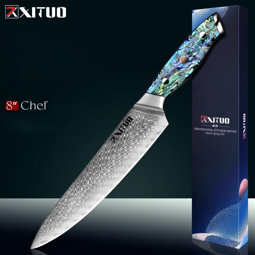 XITUO Premium Damastmesser Set - Art-Series | 67 Lagen (Einzeln oder 6er Set) - Kochschein