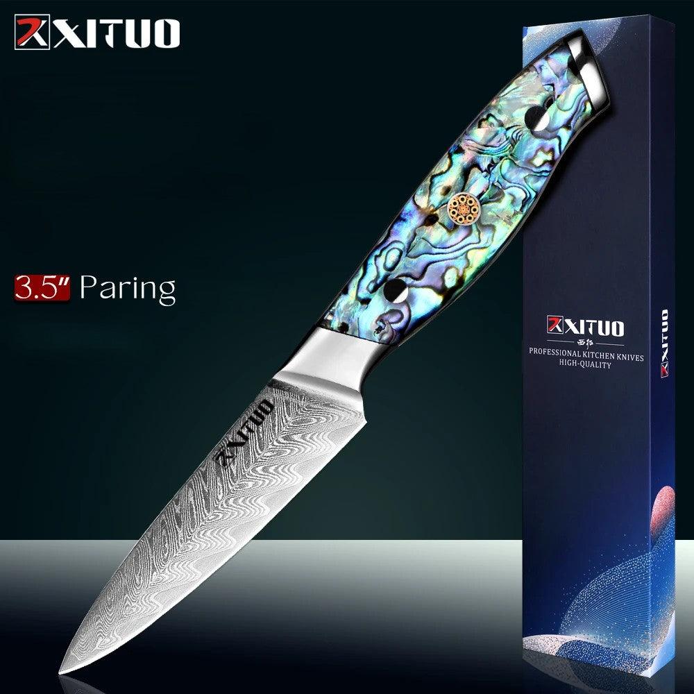 XITUO Premium Damastmesser Set - Art-Series | 67 Lagen (Einzeln oder 6er Set) - Kochschein