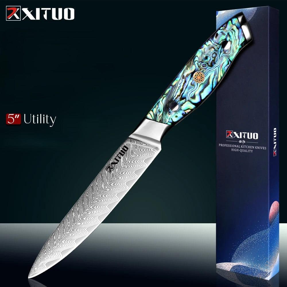 XITUO Premium Damastmesser Set - Art-Series | 67 Lagen (Einzeln oder 6er Set) - Kochschein