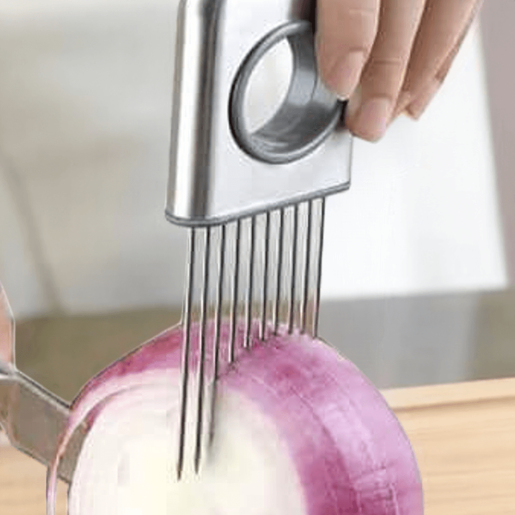 Neuartige Edelstahl Küchen Schneidehilfe für Gemüse, Obst uvm. – Kochschein