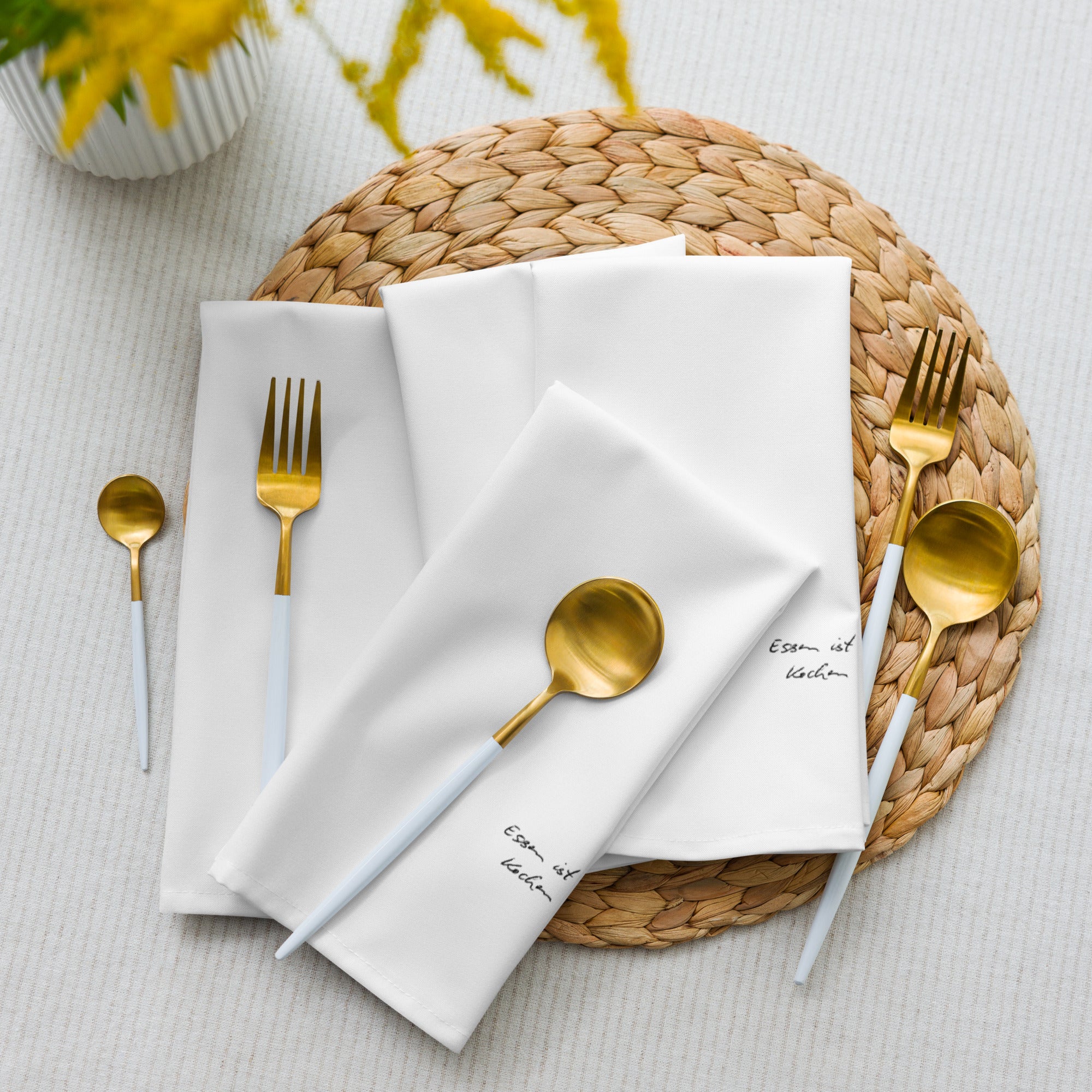 KOCHSCHEIN Stoffservietten 4er Set (Weiß) - Kochschein