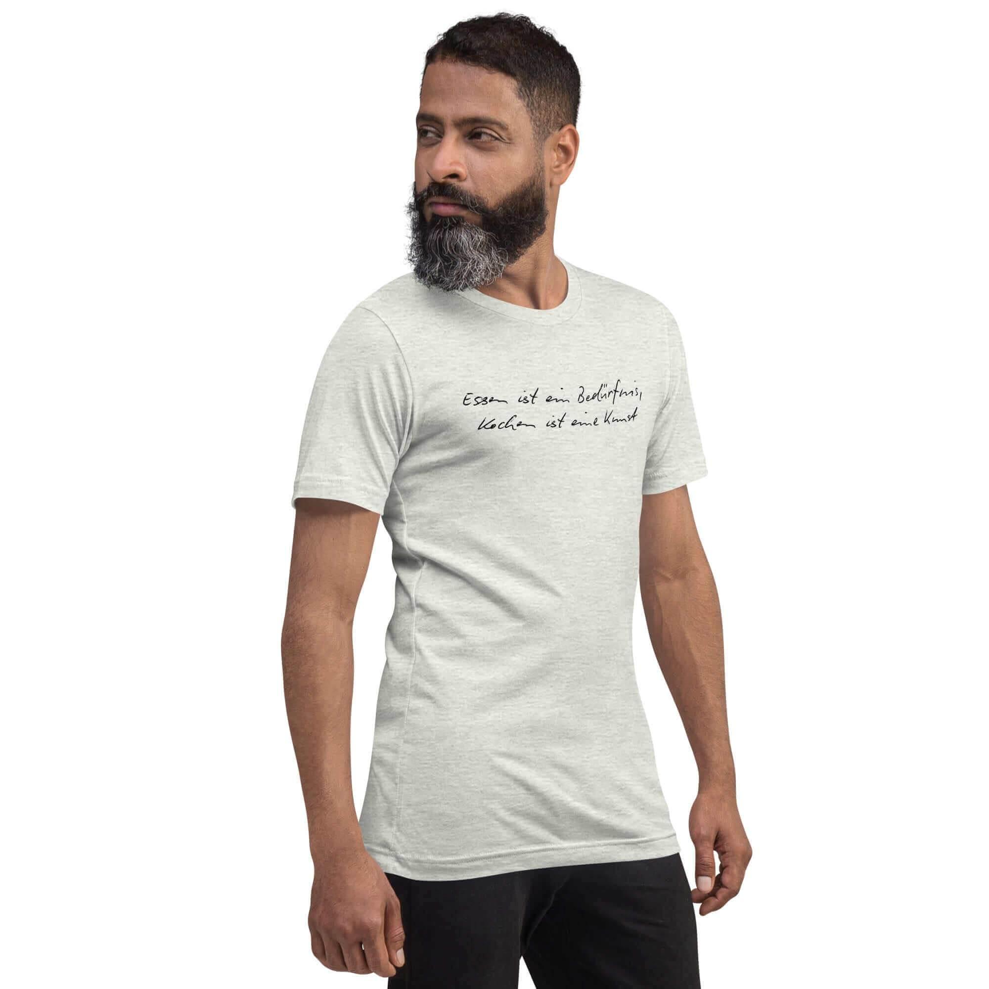 T-Shirt bedruckt - Baumwolle | Kochen ist eine Kunst (in zwei Farben) - Kochschein