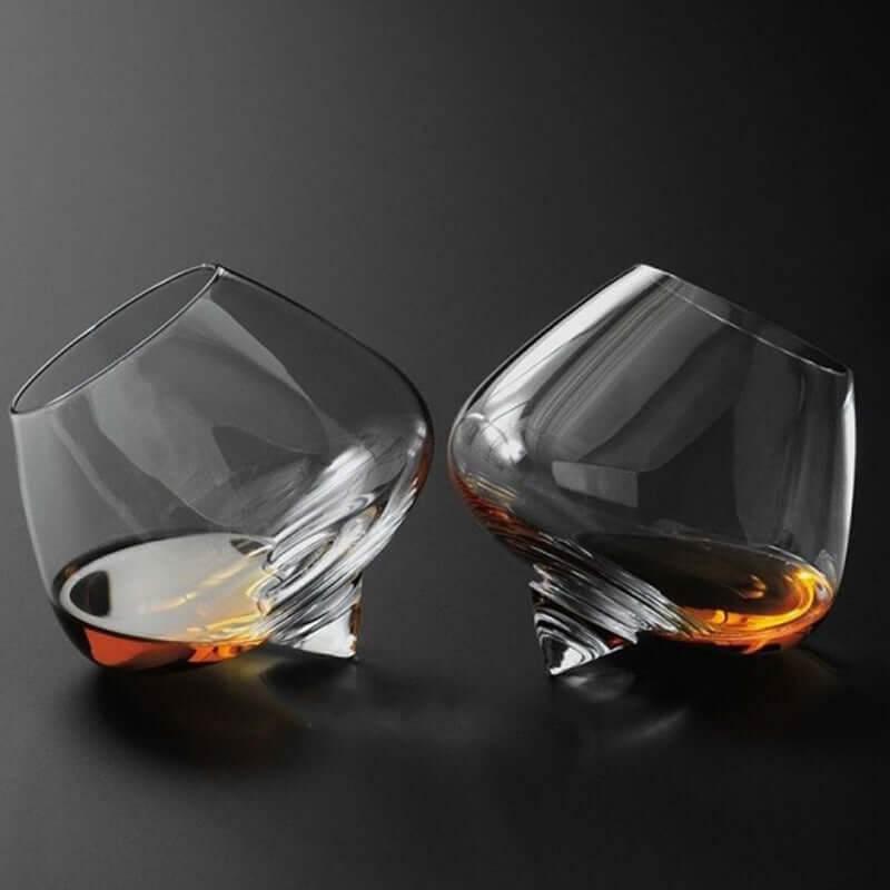 Trinkglas - Whiskeyglas mit Dornenboden - Kochschein