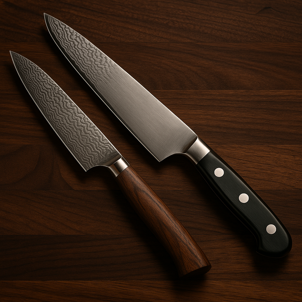 Japanische Messer vs. Europäische Messer – Schärfe, Stil & Qualität im Vergleich - Kochschein