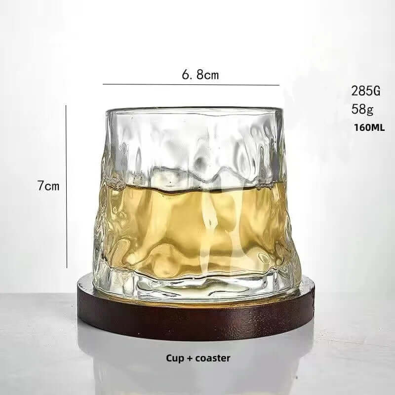 Rotierendes Whisky Glas aus Bleifreiem Kristallglas nur €12.90