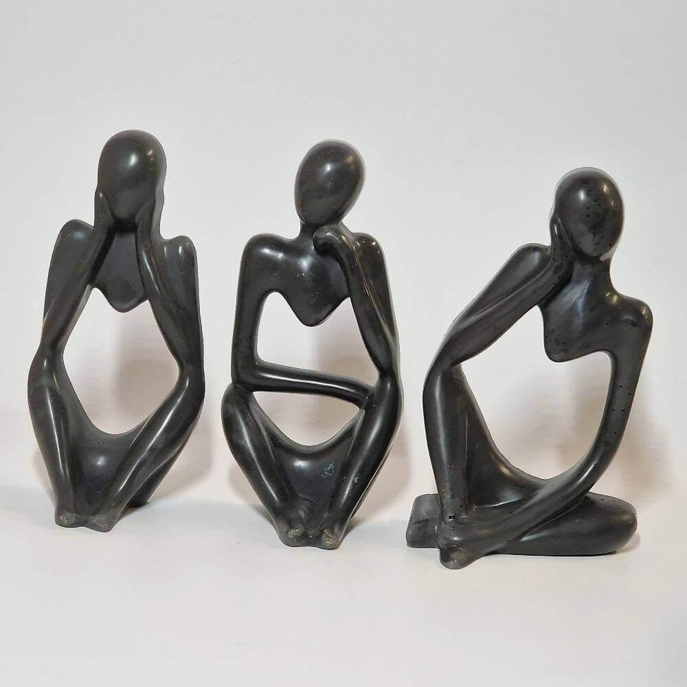 Handgefertigte Gipsfiguren im 3er-Set (zwei Farben) - Kochschein