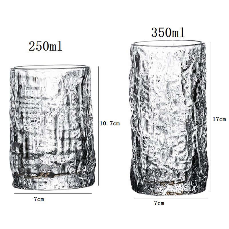 Außergewöhnliches Trinkglas mit Rindenprägung (2 Größen) nur €16.40