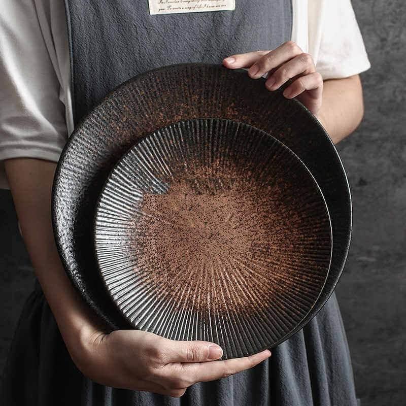 Wunderschöne asiatische runde Essteller aus Porzellan (Zwei Größen - viele Farben) - Kochschein