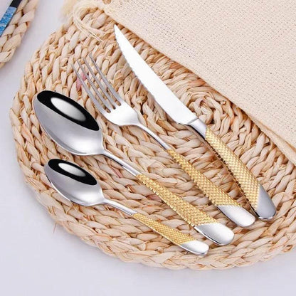 Besteckset 18/10 Edelstahl | DEKOR (zwei Varianten und Sets) - Kochschein