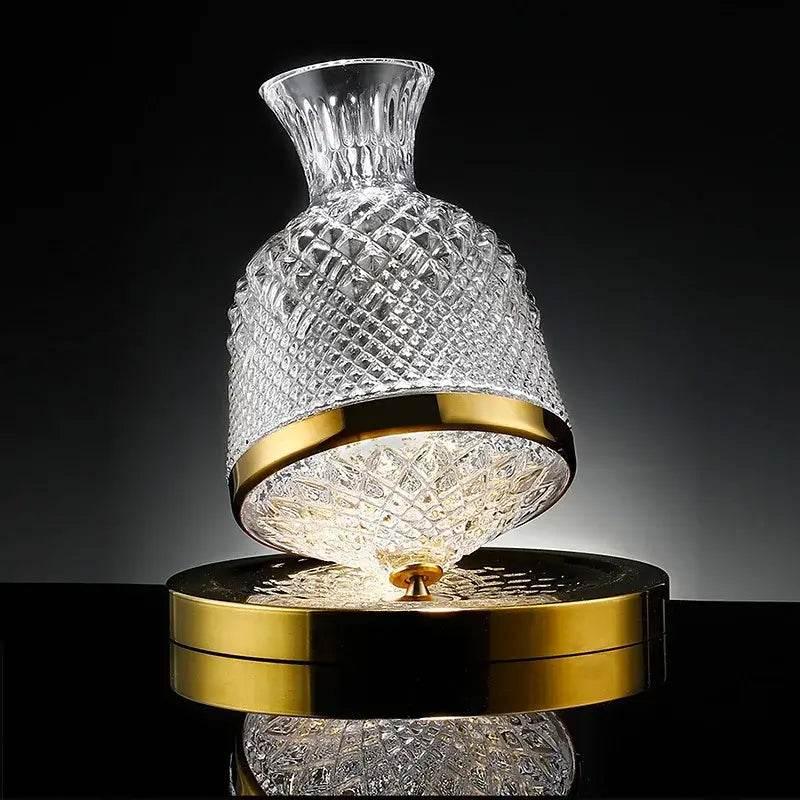 Exklusiver Rotierender Kristall Weindekanter 1500ml (Silber, Gold) - Kochschein