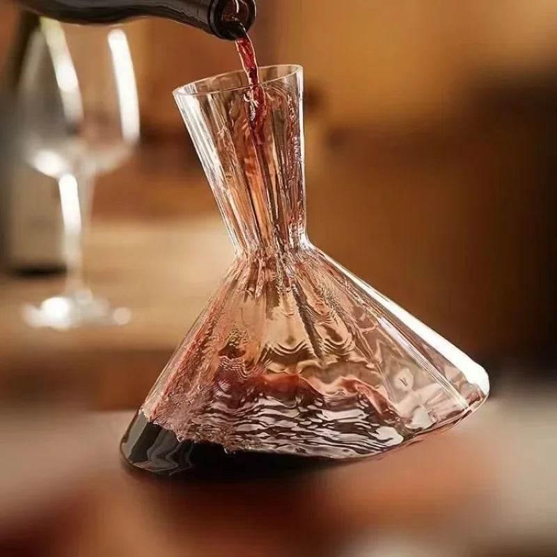 Exklusiver rotierender Kristallglas Dekanter (1 Liter) – Kochschein