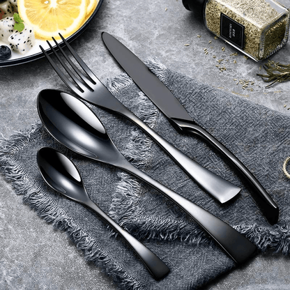 Extravagantes Edelstahl Besteckset (Silber, Gold, Rosé, Schwarz, Regenbogen) - Kochschein