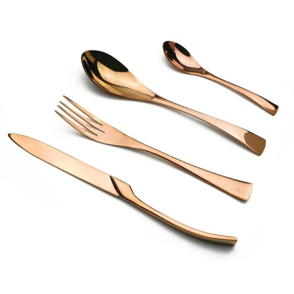 Extravagantes Edelstahl Besteckset (Silber, Gold, Rosé, Schwarz, Regenbogen) - Kochschein
