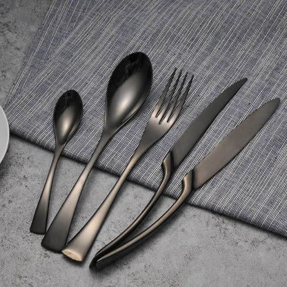 Extravagantes Edelstahl Besteckset (Silber, Gold, Rosé, Schwarz, Regenbogen) - Kochschein