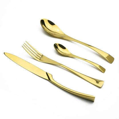 Extravagantes Edelstahl Besteckset (Silber, Gold, Rosé, Schwarz, Regenbogen) - Kochschein