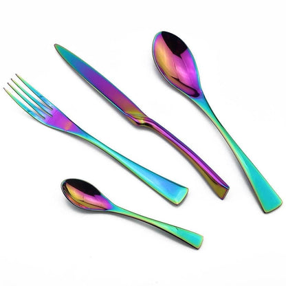 Extravagantes Edelstahl Besteckset (Silber, Gold, Rosé, Schwarz, Regenbogen) - Kochschein