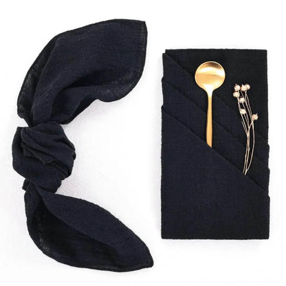 Gaze Stoffservietten 12er Set - Hochzeit &amp; Party Dekoration (viele Farben) - Kochschein